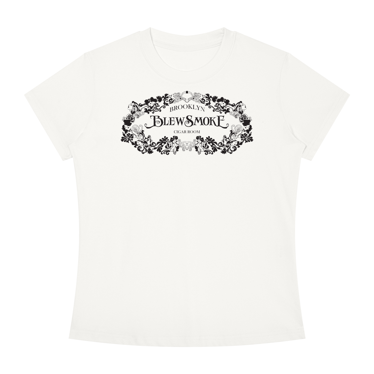 Black Logo | Women's Slim Fit Crewneck T-Shirt