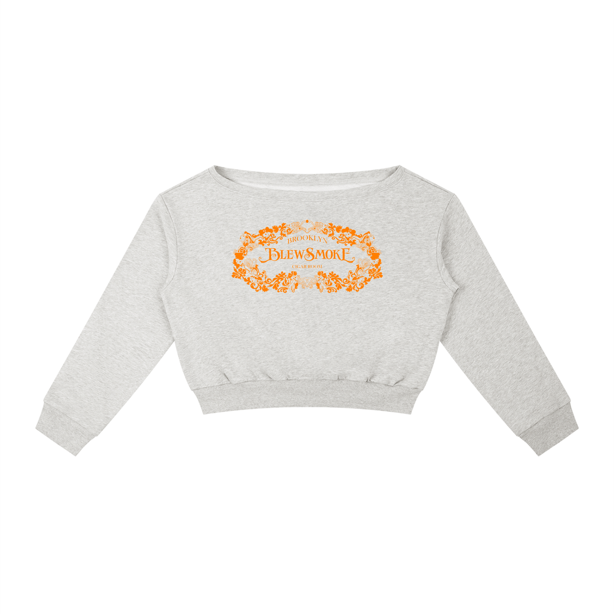 Orange Logo | Women's Off-Shoulder Sweatshirt