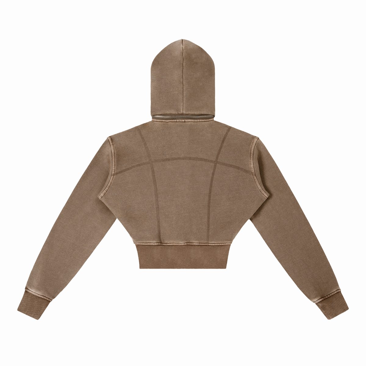Black Logo | Vintage Washed Cropped Fleece Hoodie