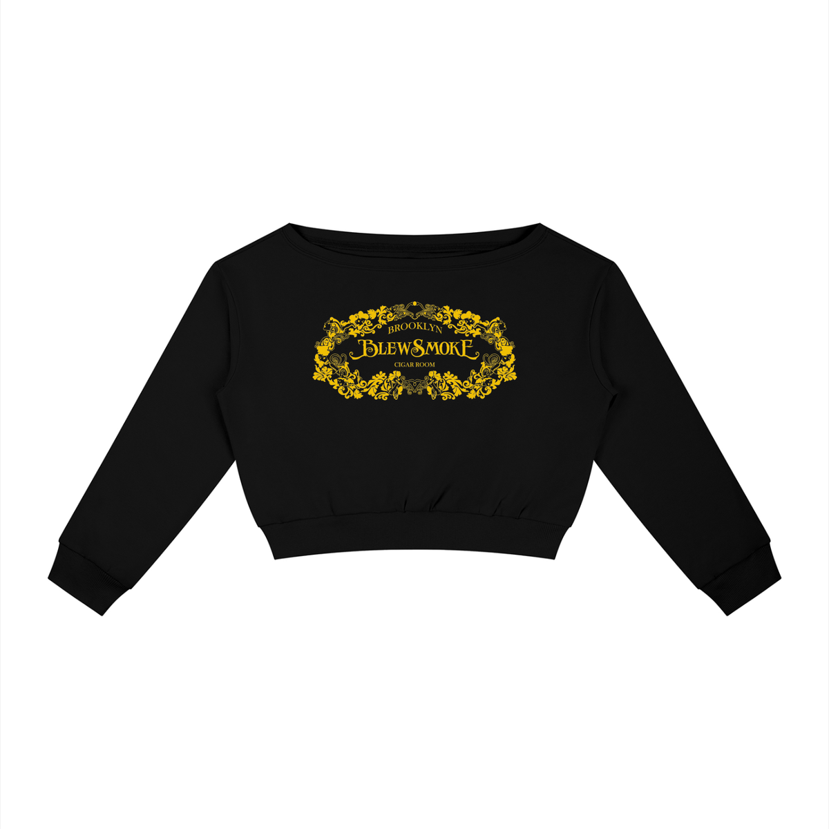 Gold Logo | Women's Off-Shoulder Sweatshirt