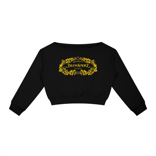 Gold Logo | Women's Off-Shoulder Sweatshirt