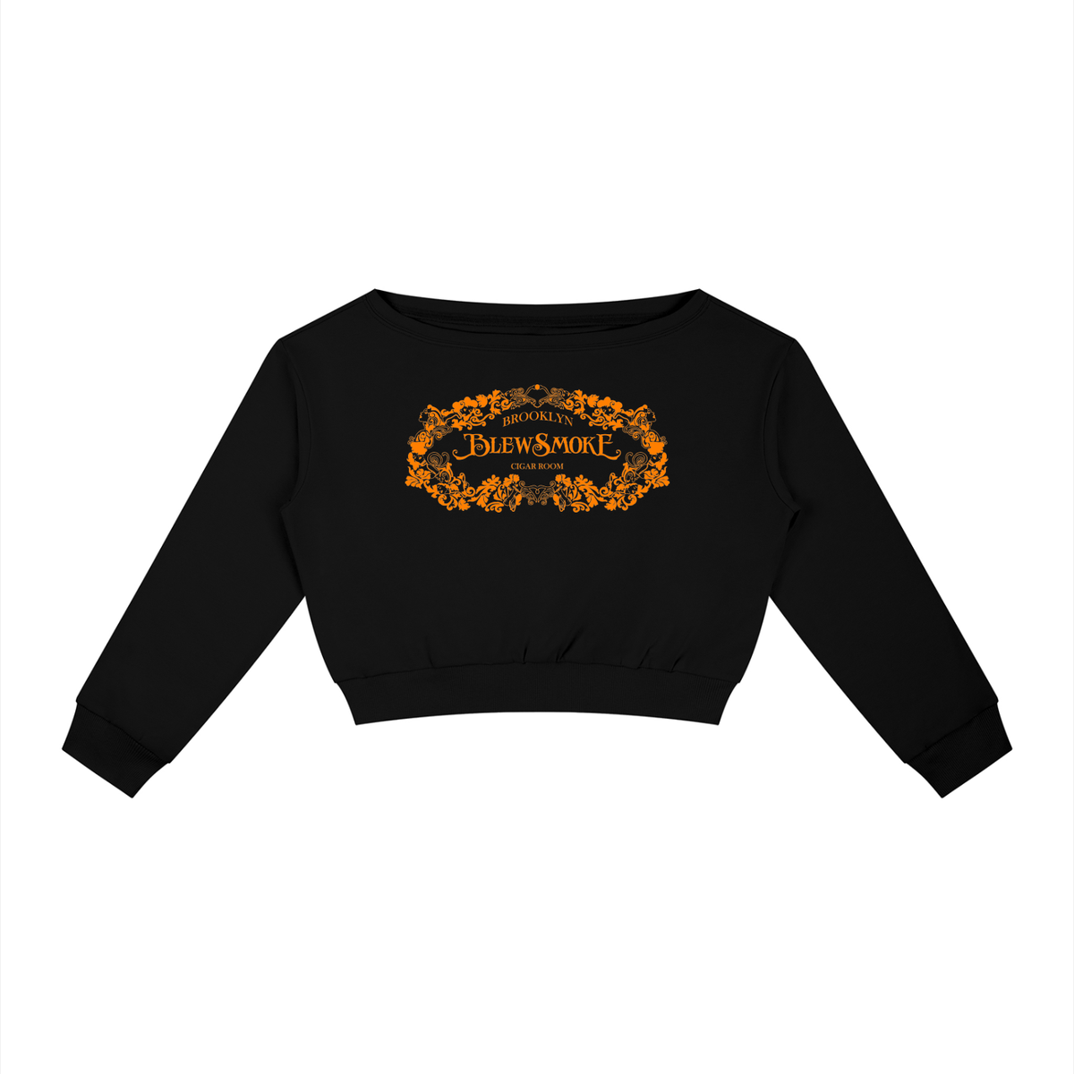 Orange Logo | Women's Off-Shoulder Sweatshirt